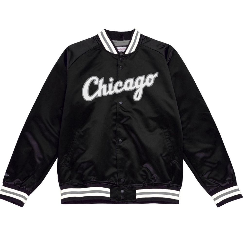 Mitchell & Ness NBA Chicago White Sox Satin Jacket “ Black/White “ size 2XL NWT